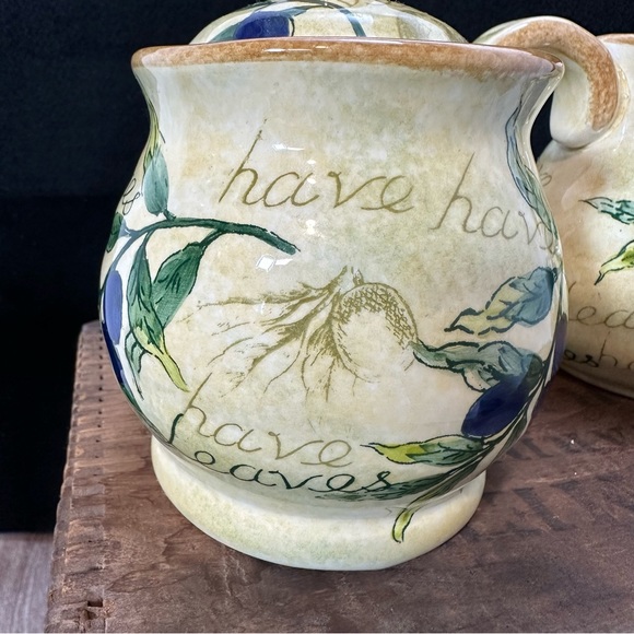 Maxcera Olive Beige Sugar & Creamer Set - Picture 10 of 13